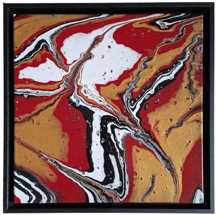 Toile abstraite Fusion ardente aux teintes incandescentes